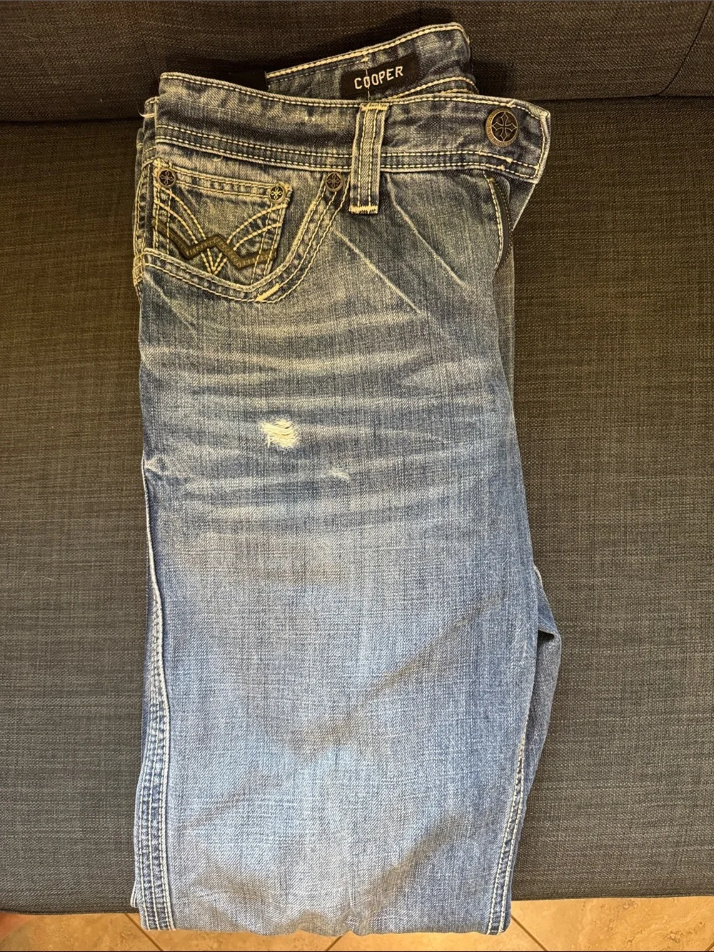 Buckle Men’s Affliction Jeans Size 33 Long - Picture 2 of 4